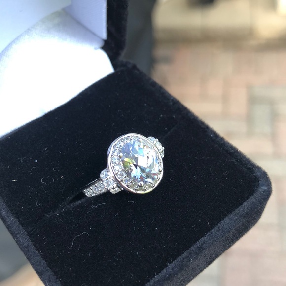 2 CARAT SMOKEY CZ RING SIZE 5 - Picture 3 of 3